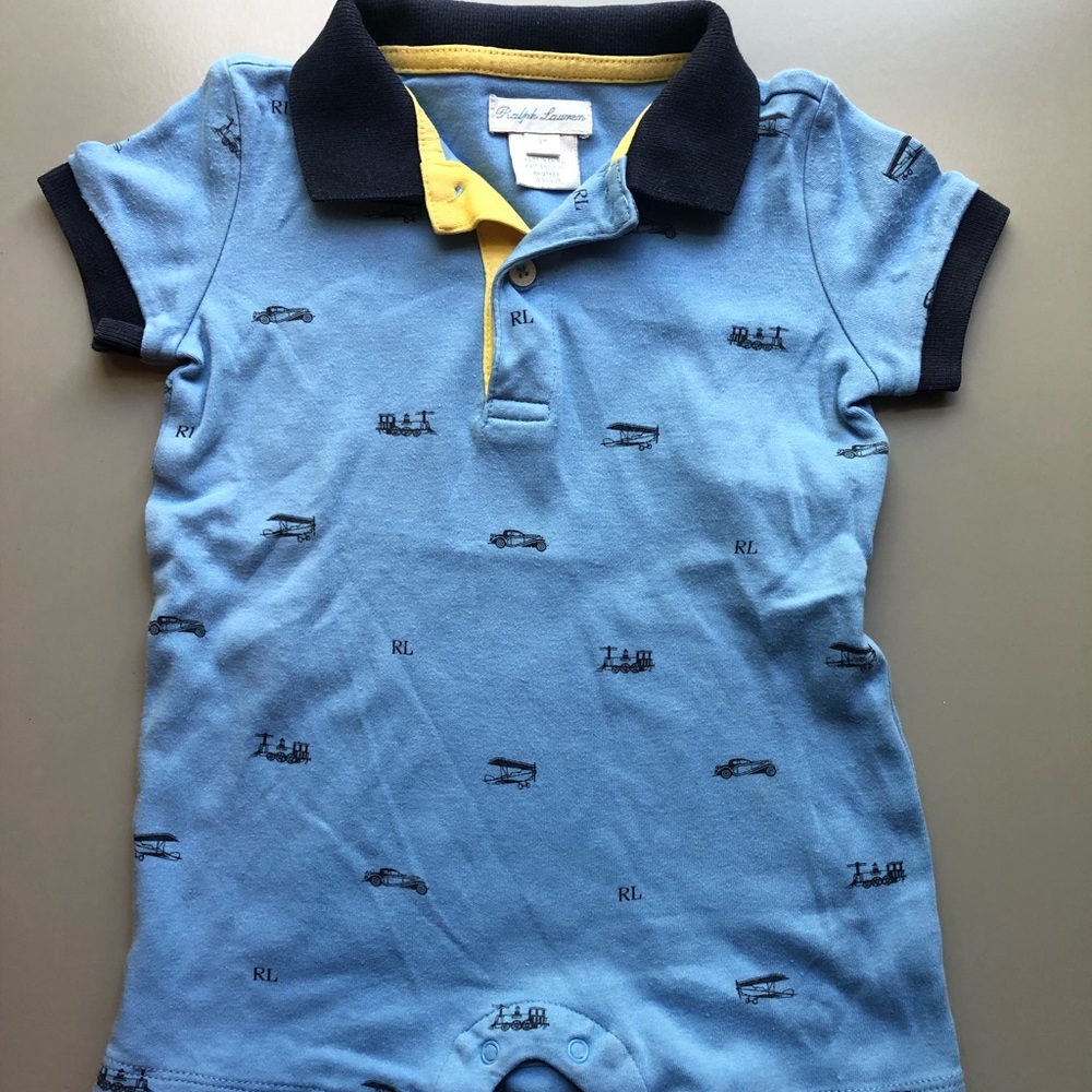 Ralph Lauren Baby boy romper in size 9M